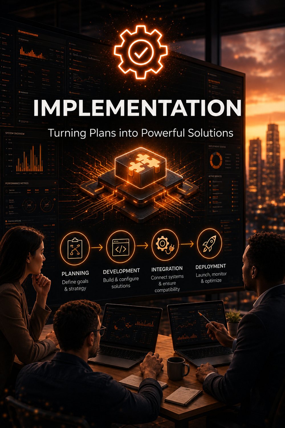 Implementation services by Bellatrix Systems — turning plans into powerful solutions across planning, development, integration, and deployment